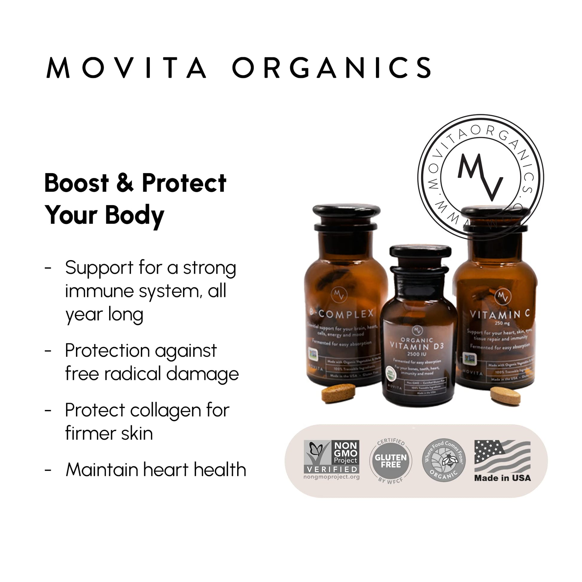 Multivitaminas prenatales Movita apoyo para desarrollo fetal y embarazo