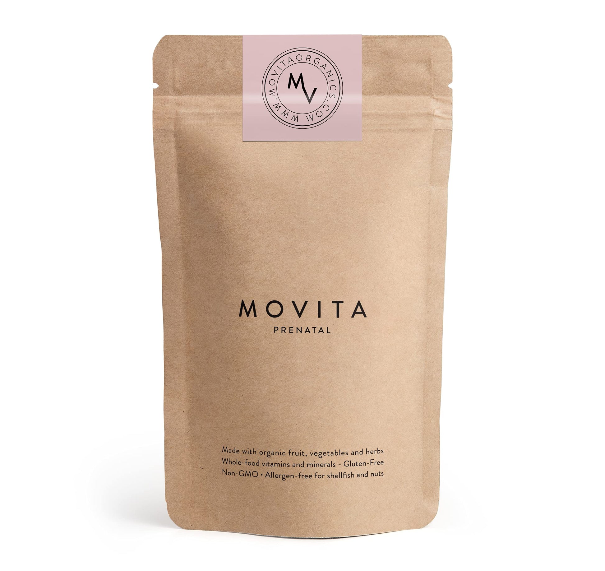 Multivitaminas prenatales Movita bolsa recargable ecológica para 30 días