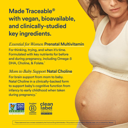 Multivitaminas prenatales Ritual con nutrientes clave