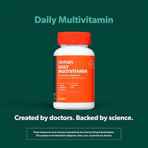 Multivitaminas ROMAN diarias creadas por doctores para hombres.