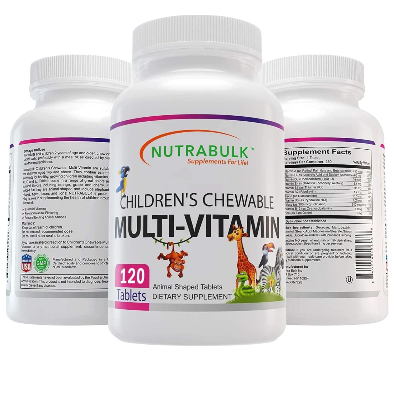 Multivitaminas sabor cereza para niños con apoyo al sistema inmunológico y huesos