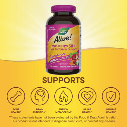 Envase de multivitaminas de goma, beneficios para la salud del corazón y huesos