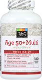 Multivitaminas sin hierro 50 plus 365 en botella de 180 unidades