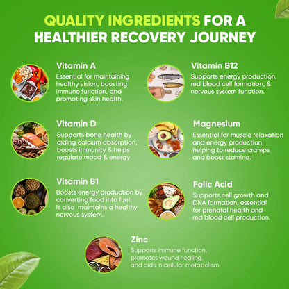 Multivitaminas sin hierro para salud bariátrica