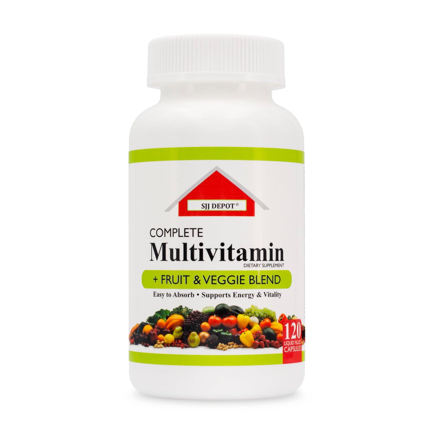 Botella de multivitaminas SJJ Depot grande