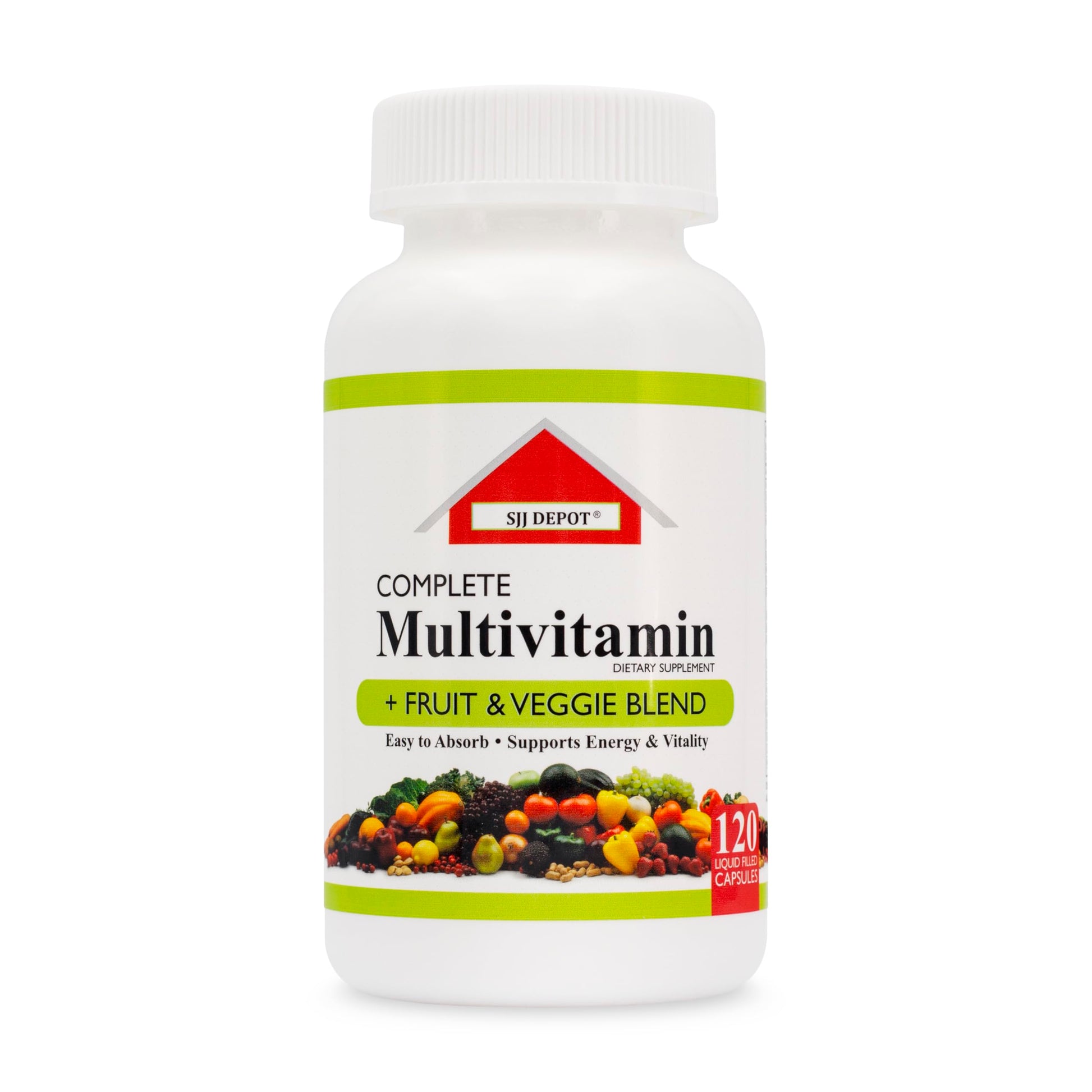 Botella de multivitaminas SJJ Depot grande