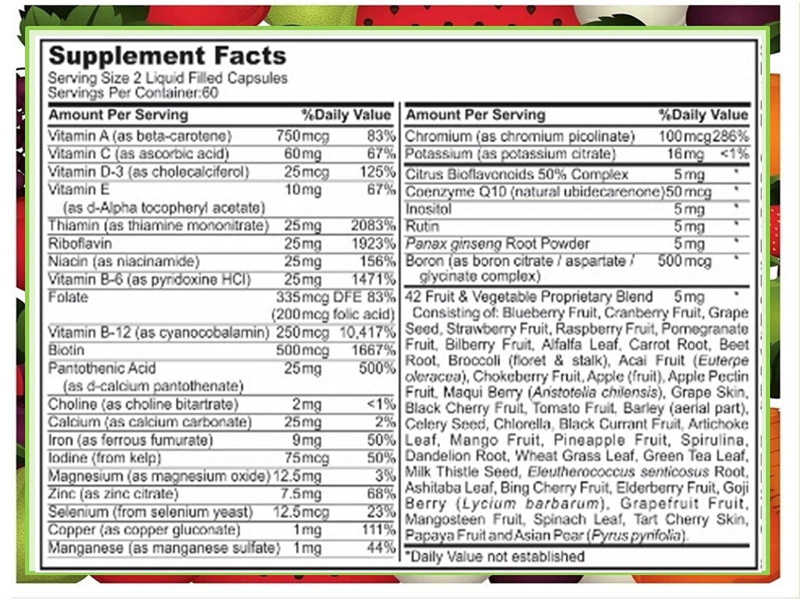 Cápsulas líquidas de multivitaminas SJJ Depot