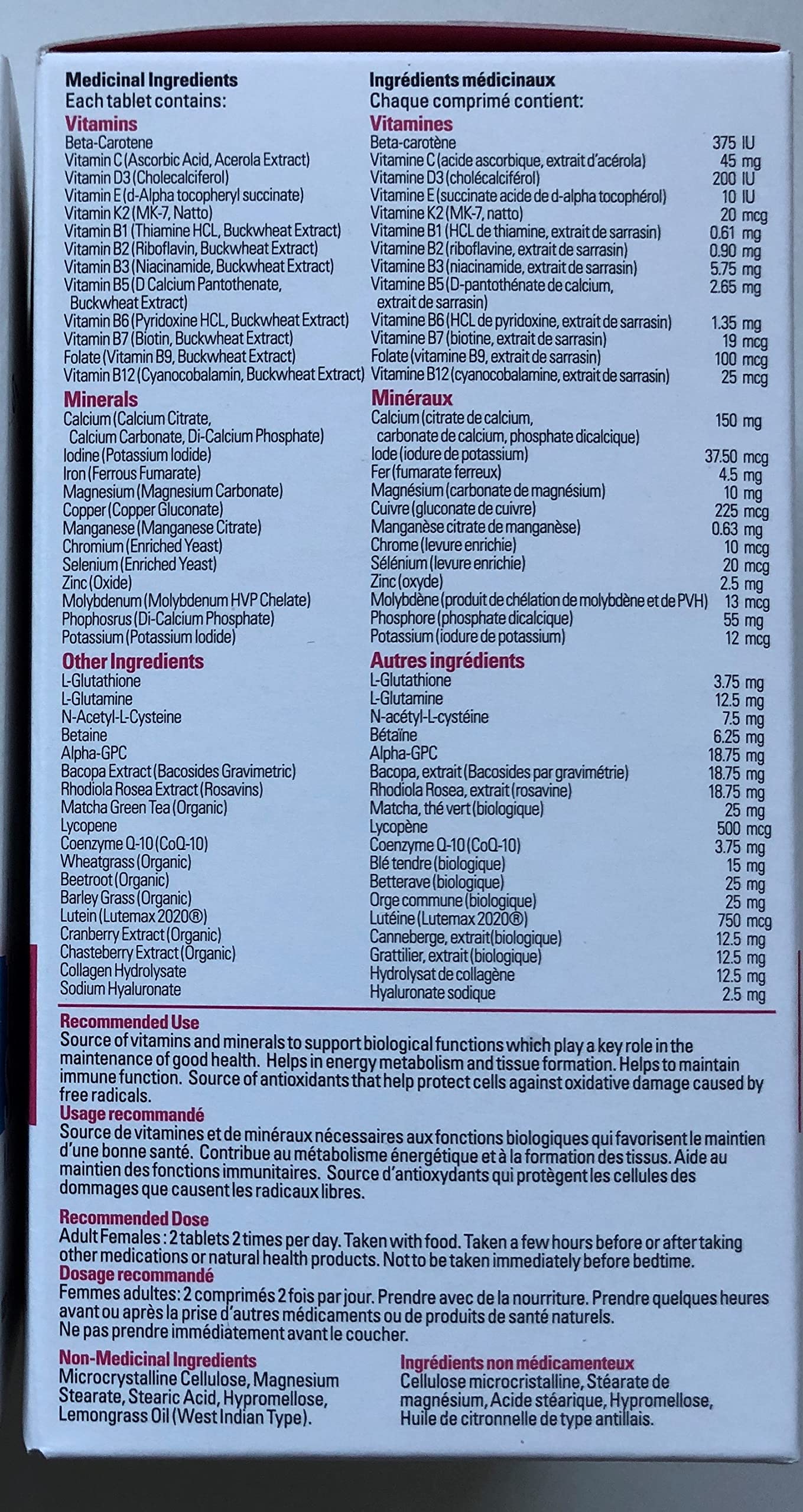 Multivitaminas Smartvita, suplemento mujeres