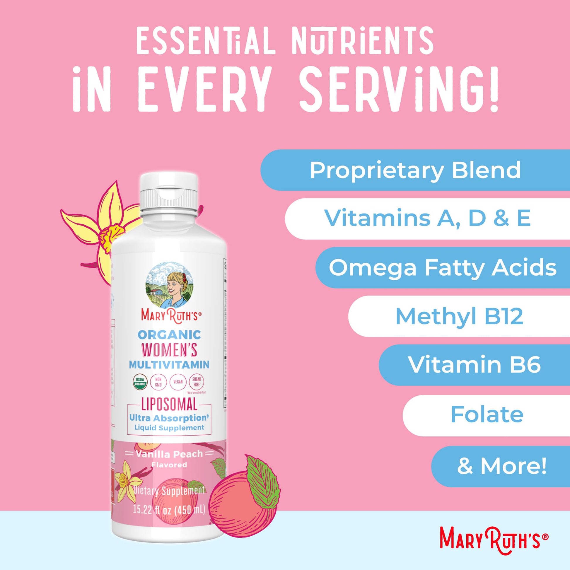 multivitaminas veganas maryruth con aswagandha y maca