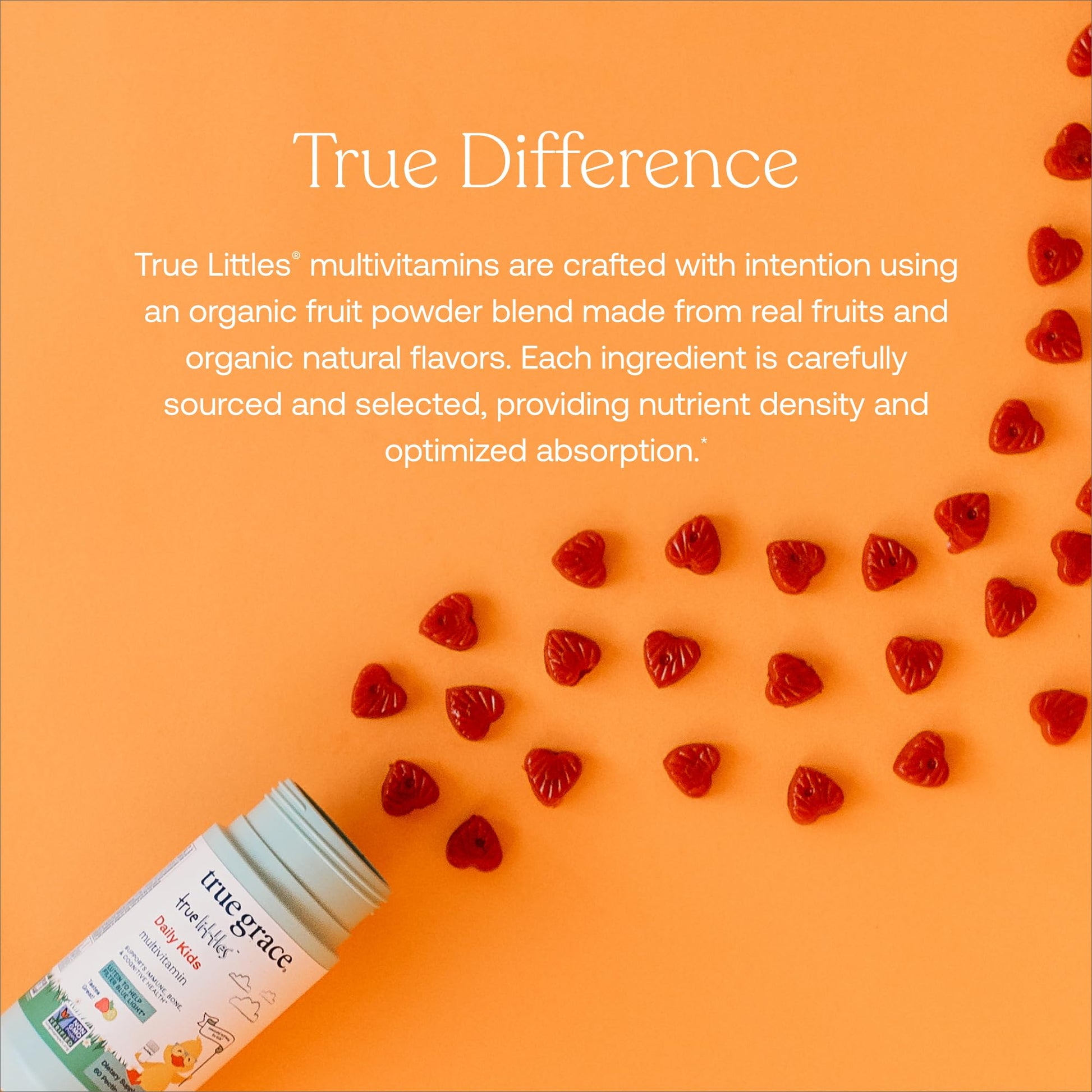 Multivitaminas veganas sin alérgenos True Grace para niños