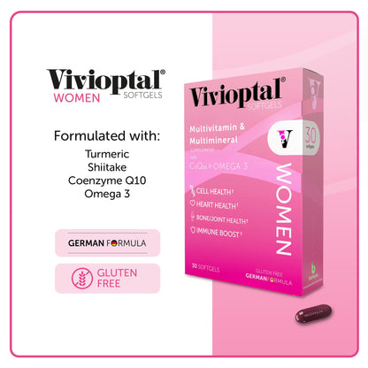 Multivitaminas Vivioptal Mujeres con extractos naturales.