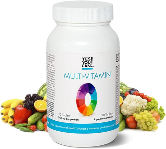 Frasco de multivitaminas Yes You Can con frutas
