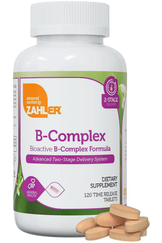 Multivitaminas Zahler Complejo B 120 Tabletas Frontal