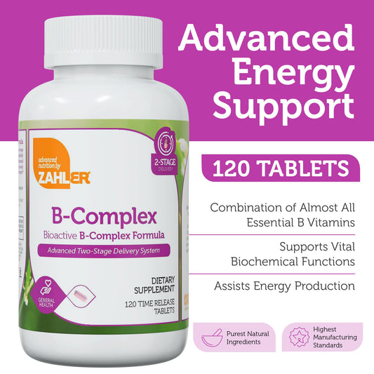 Multivitaminas Zahler Complejo B caja y tabletas