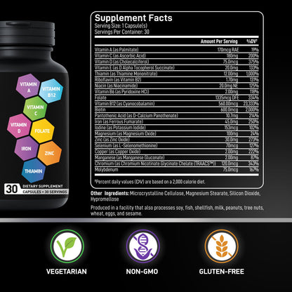 Capacidades de absorción superiores del multivitamínico bariátrico