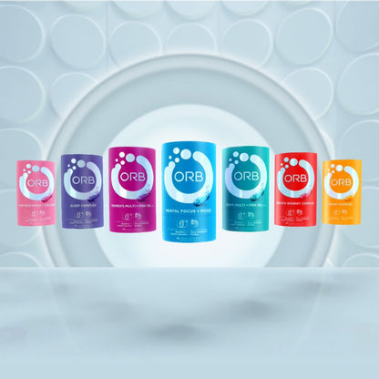 Multivitamínico y aceite de pescado de ORB en cápsula