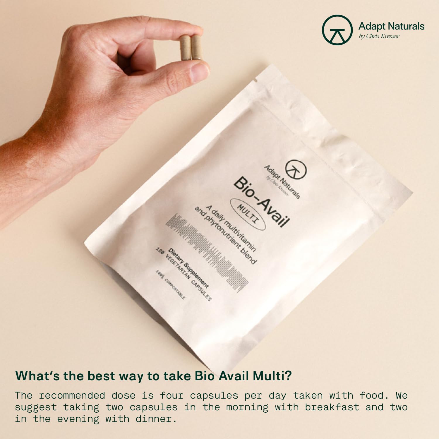 Multivitamínico Adapt Naturals fácil absorción