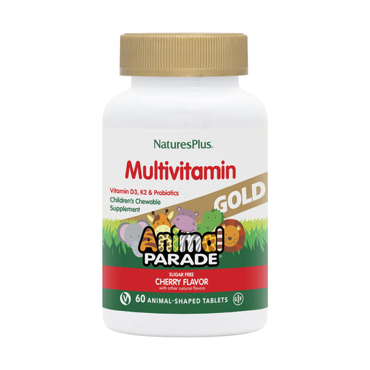 Multivitamínico Animal Parade Gold sabor cereza para niños