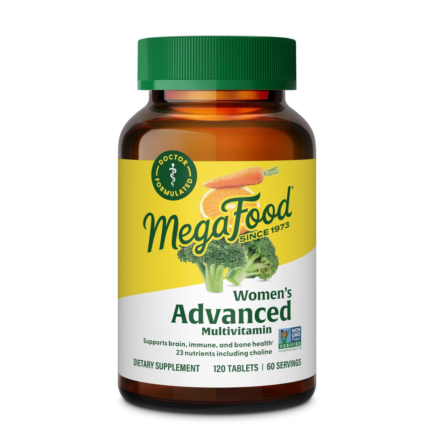 botella de multivitamínico avanzado para mujeres megafood