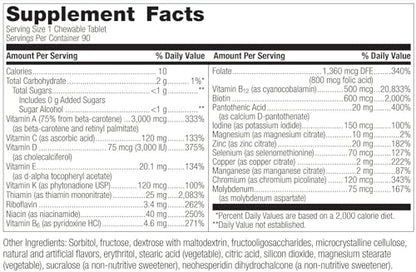 Multivitamínico Bariatric Advantage sabor cítrico 90 tabletas