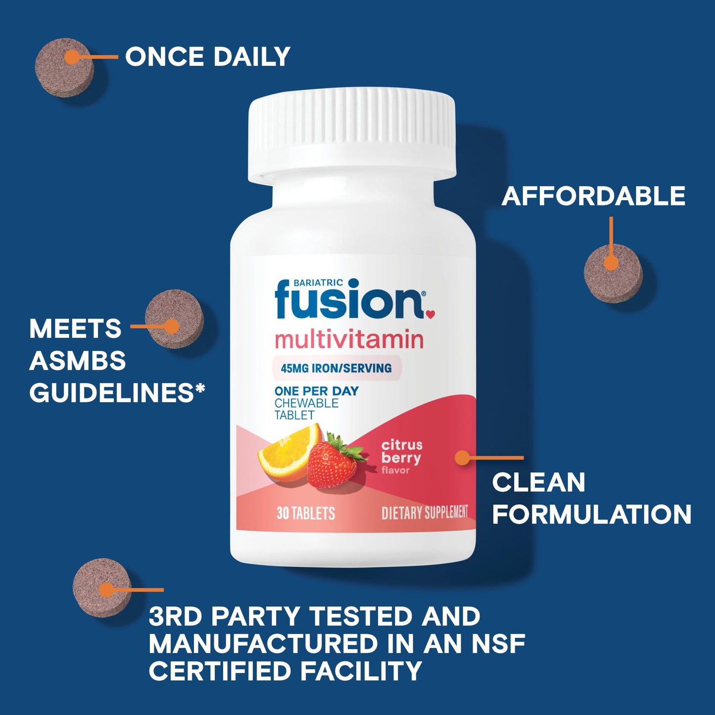 Multivitamínico Bariatric Fusion ideal para bypass gástrico