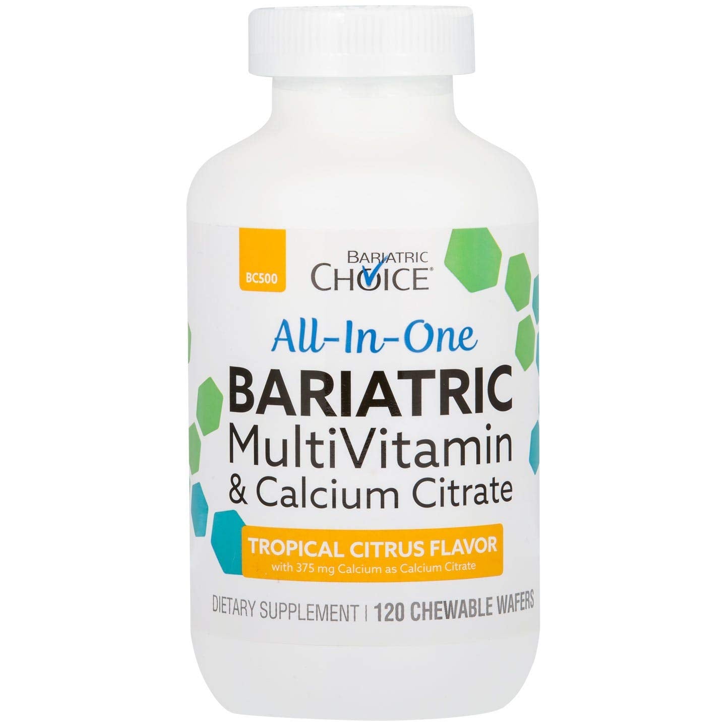 Bote de multivitamínico bariátrico con sabor cítrico tropical