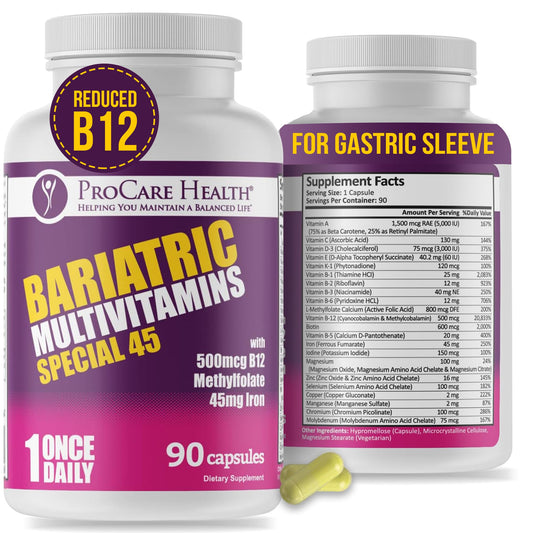 Multivitamínico bariátrico con hierro ProCare Health, cápsulas para bypass gástrico