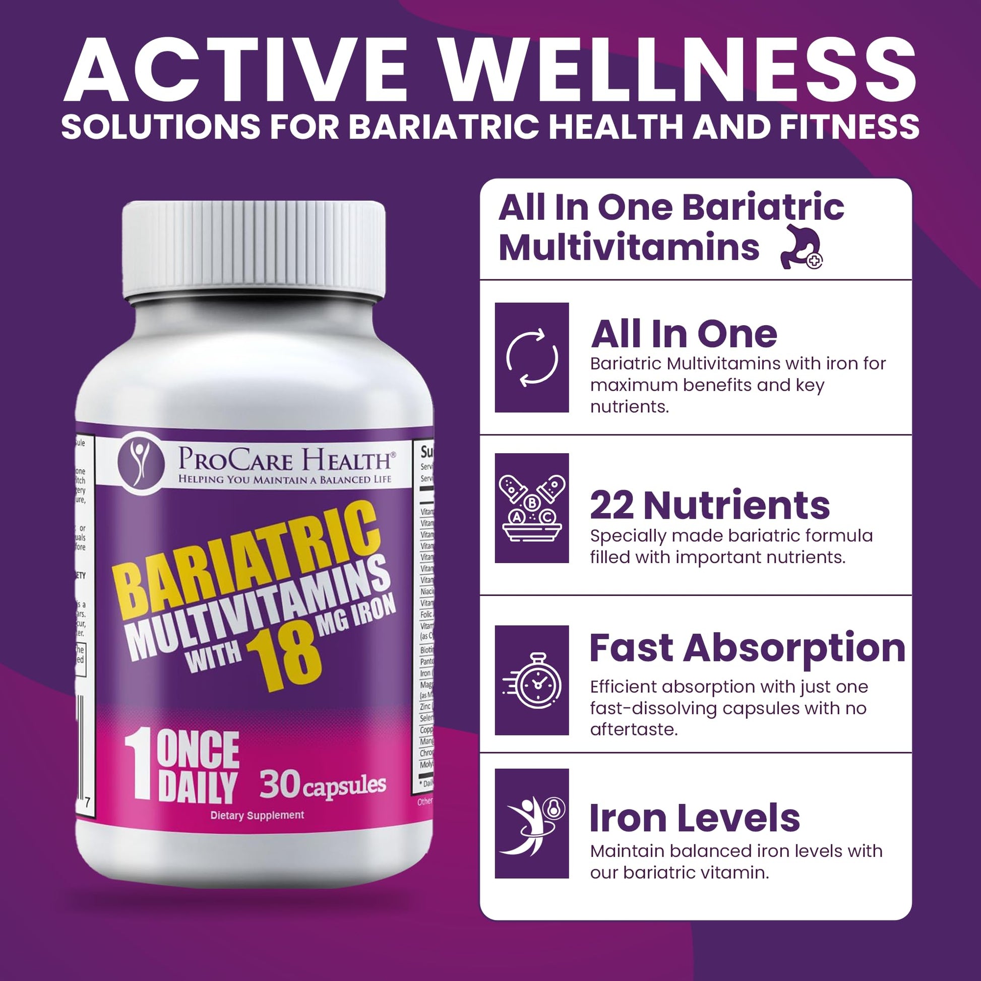 Multivitamínico bariátrico ProCare para recuperación