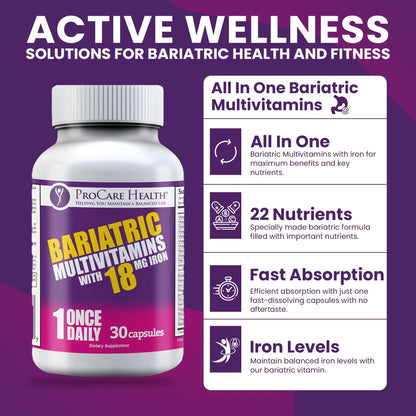 Multivitamínico bariátrico ProCare para recuperación