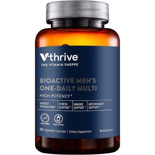 Multivitamínico bioactivo Vthrive para hombres cápsulas vegetarianas