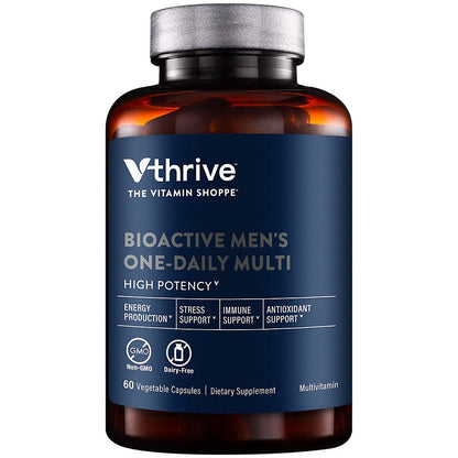 Botella de multivitaminas bioactivas para hombres