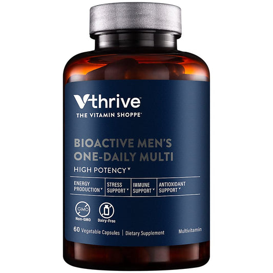 Botella de multivitaminas bioactivas para hombres