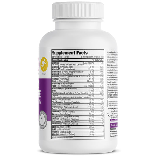 multivitamínico bronson tabla suplementos