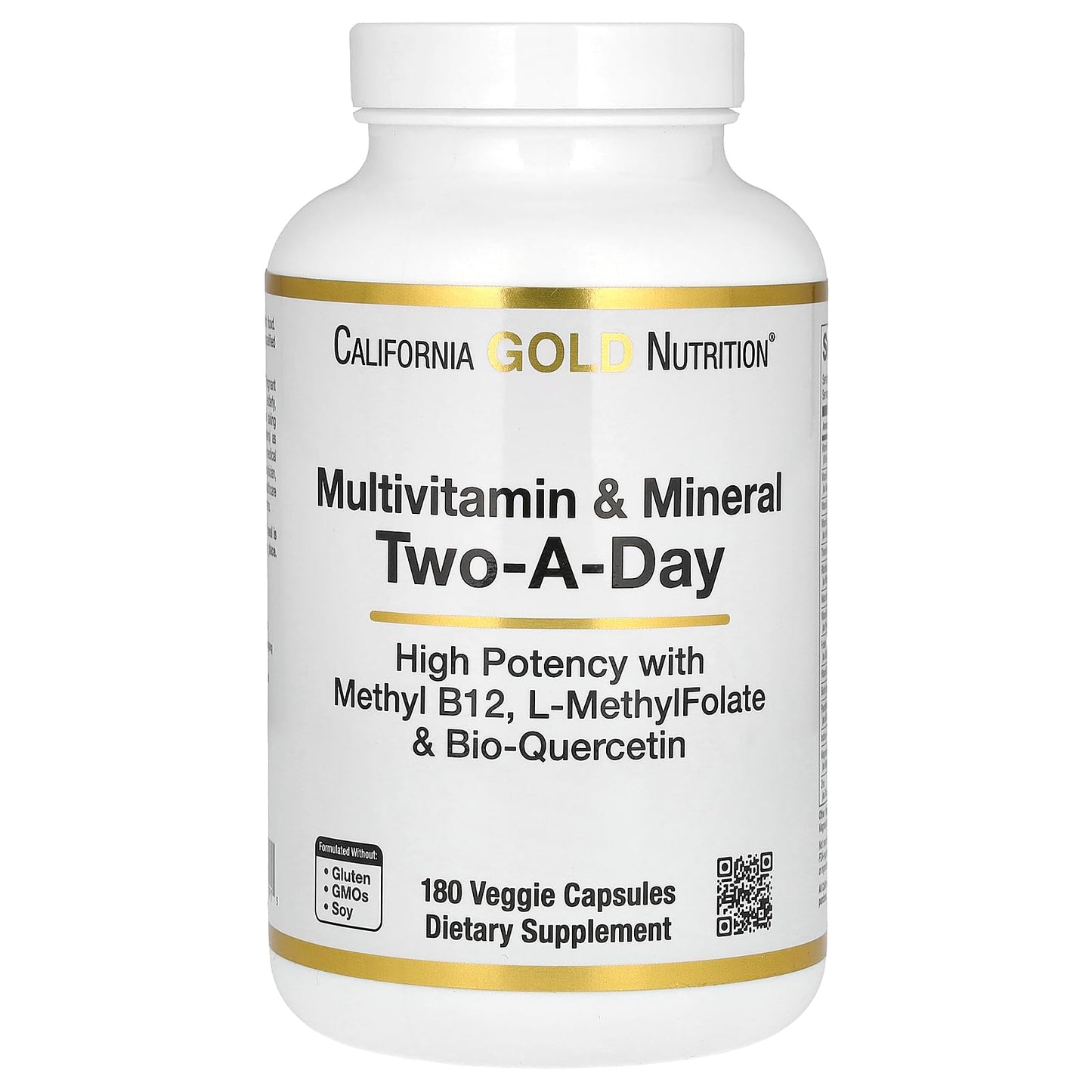 Multivitamínico California Gold Nutrition 180 cápsulas vegetales