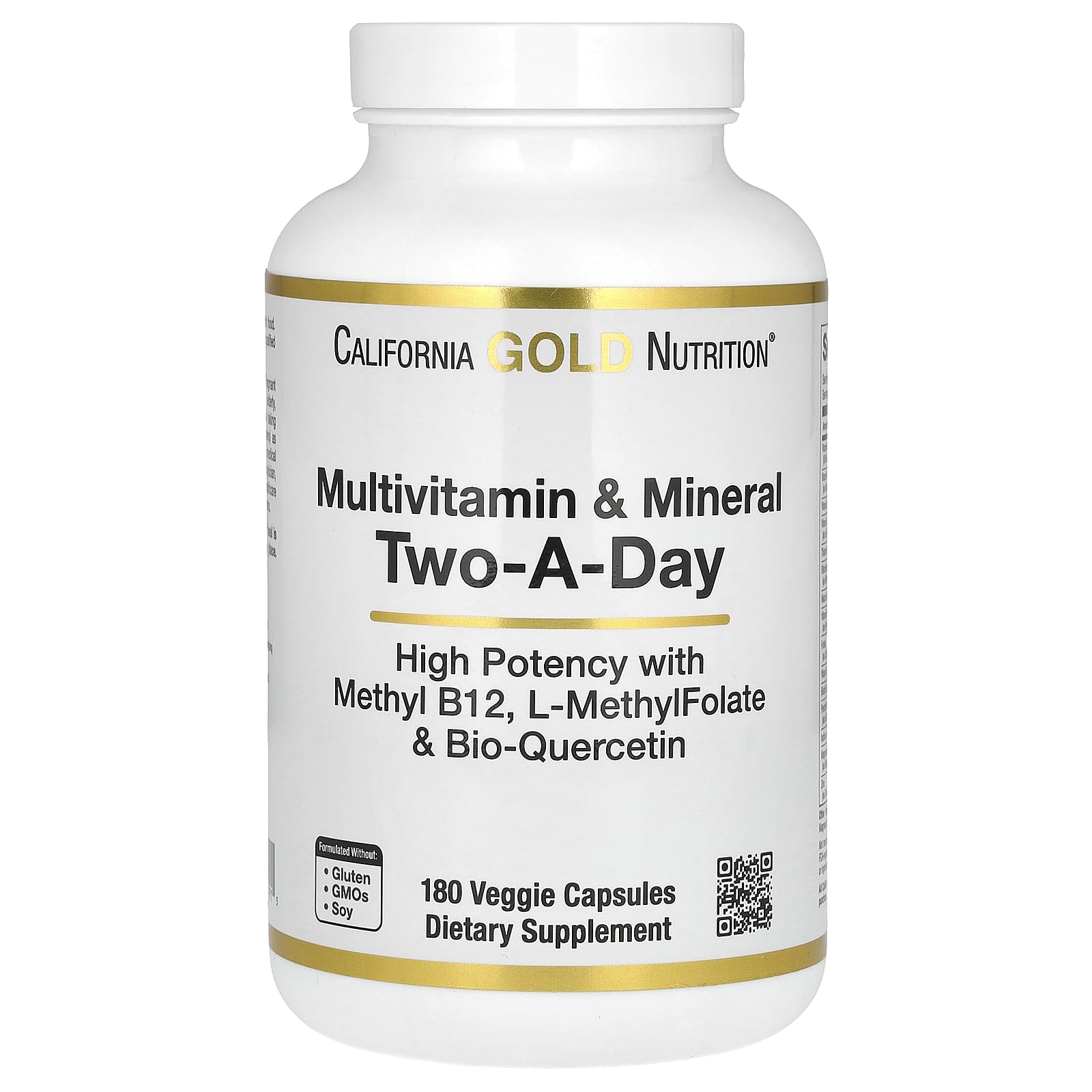 Multivitamínico California Gold Nutrition 180 cápsulas vegetales