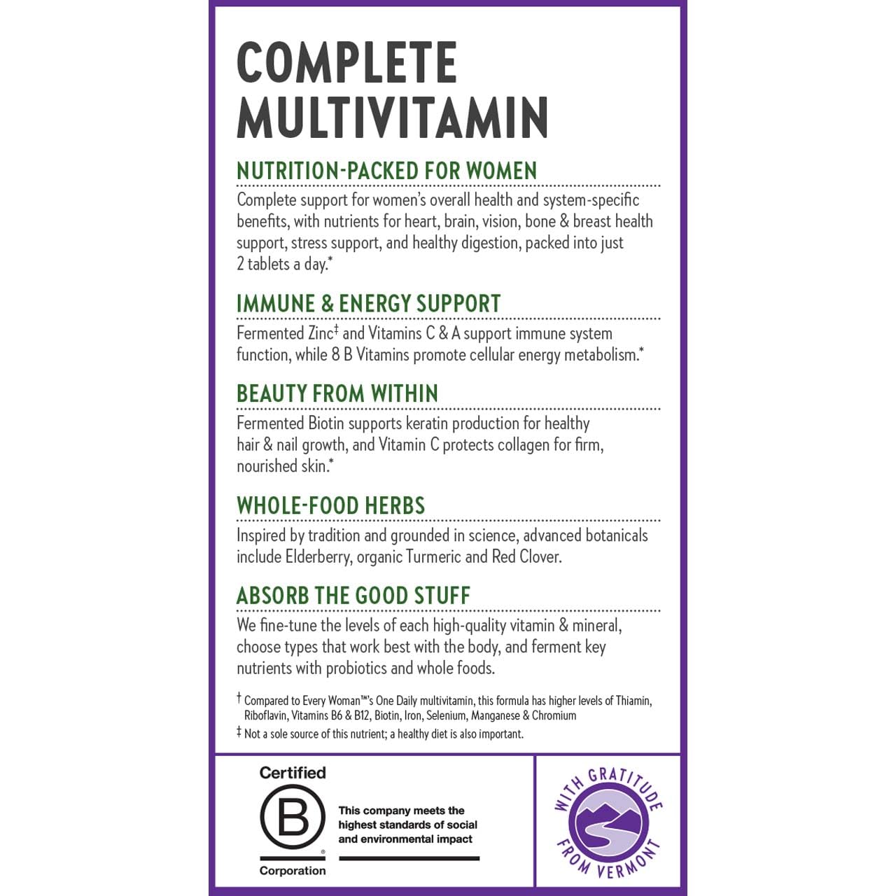 Multivitamínico completo, New Chapter nutrición para mujeres.