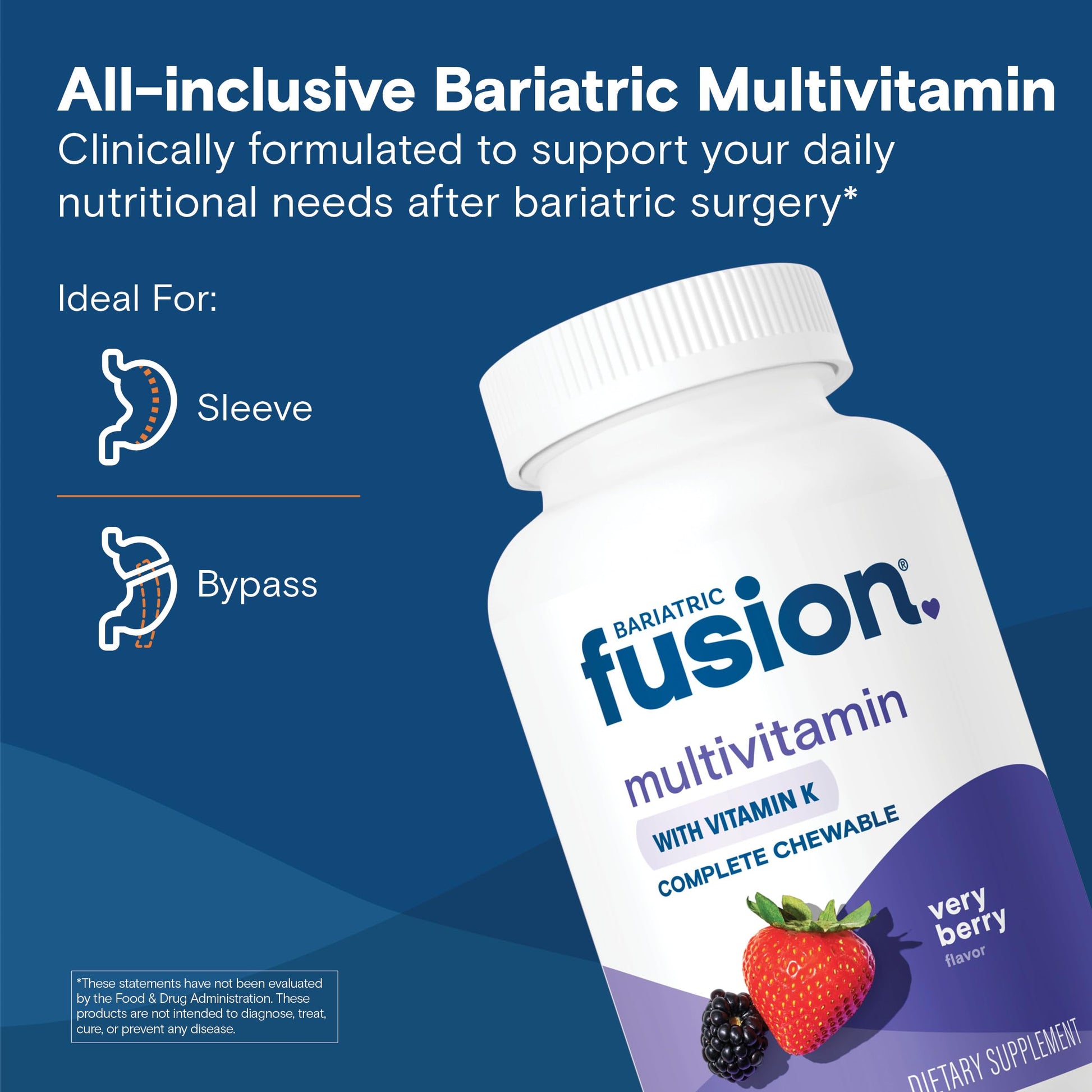 Multivitamínico completo para nutrición después de cirugía bariátrica