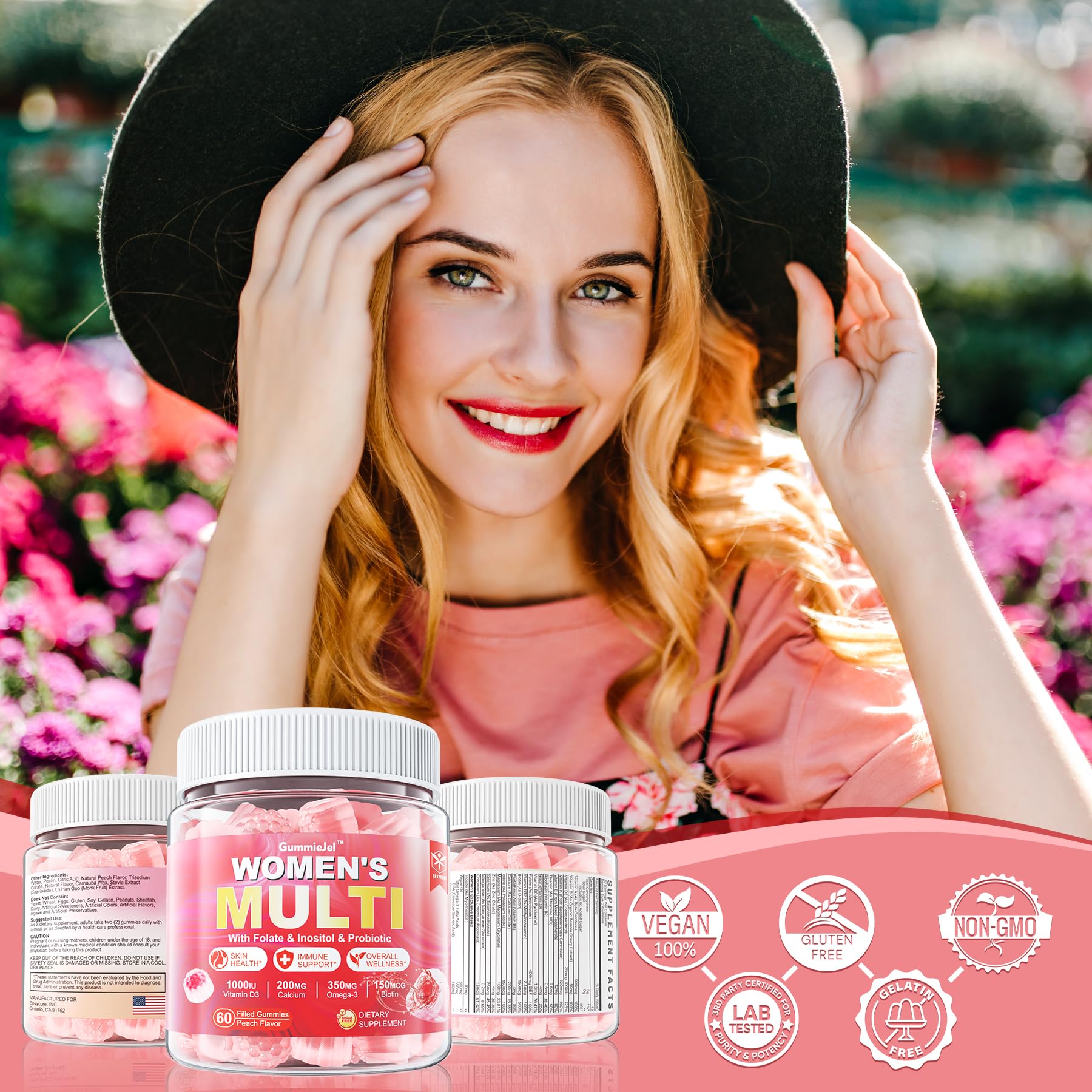 Multivitamínico completo y sin azúcar para mujeres
