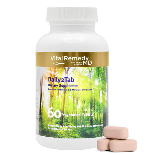 Botella de multivitamínico Daily2Tab 60 tabletas