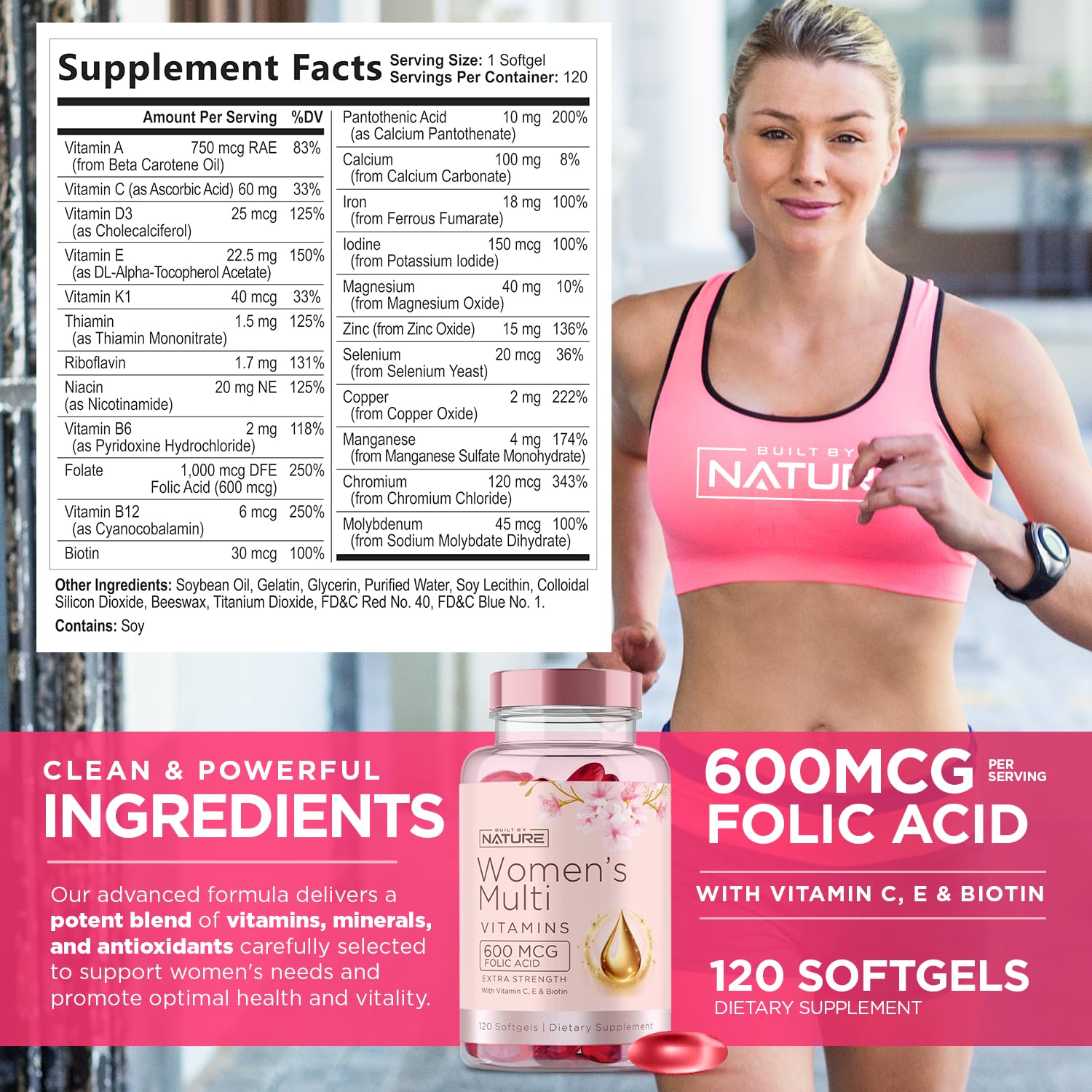 Multivitamínico diario completo para mujeres