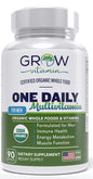 Multivitamínico diario para hombres con alimentos orgánicos.