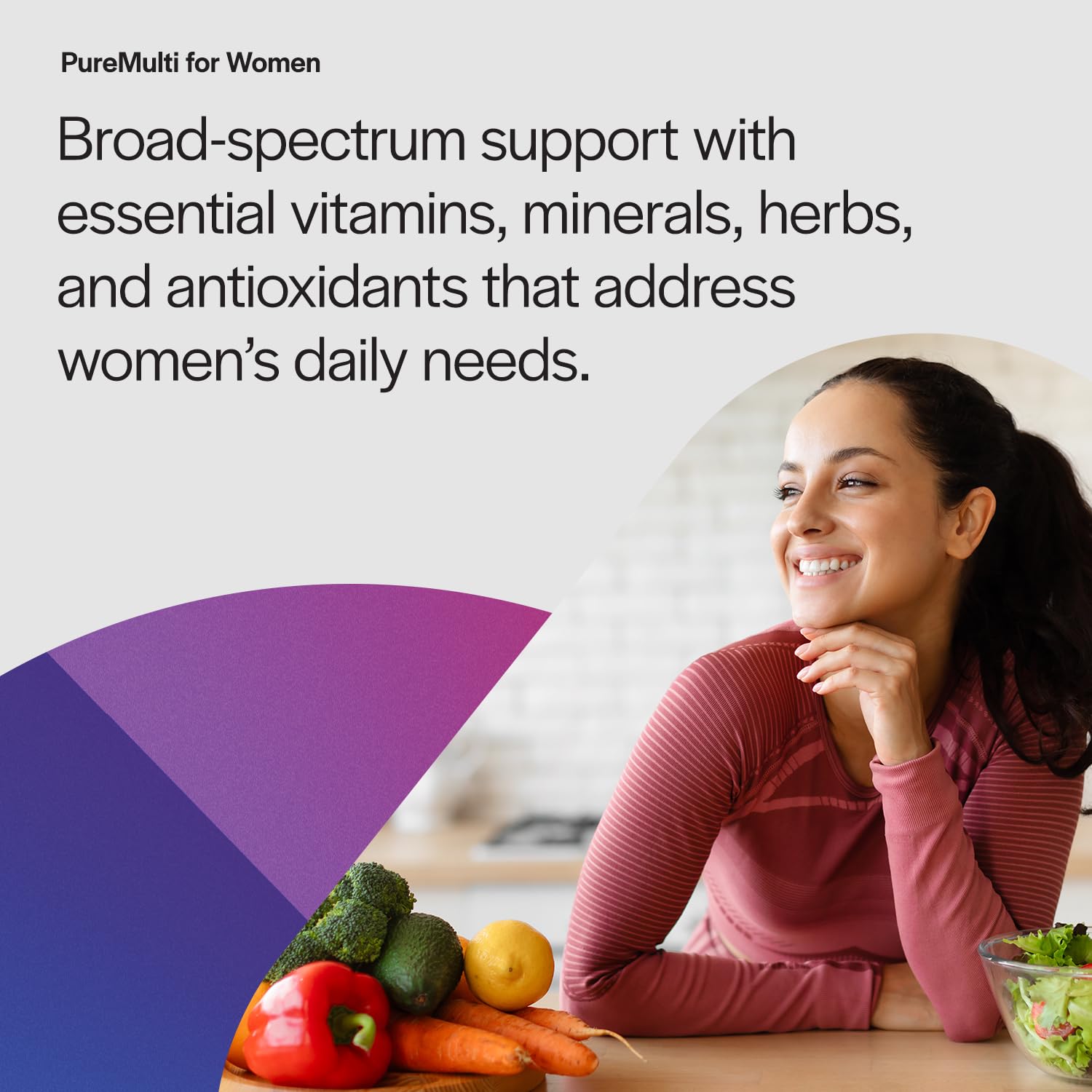 multivitamínico para necesidades diarias de mujeres