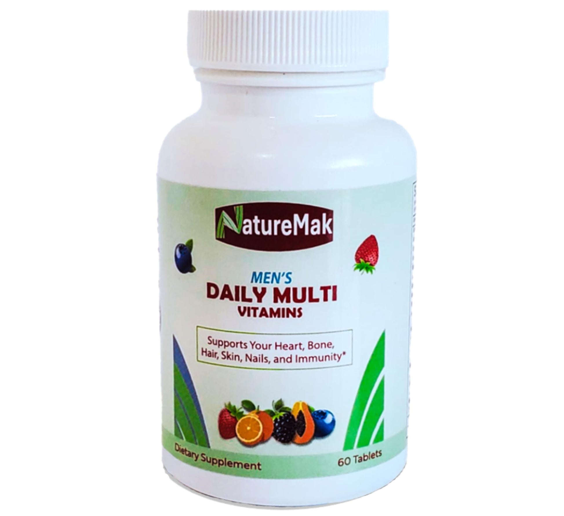 Multivitamínico diario NatureMak para hombres - 60 comprimidos.