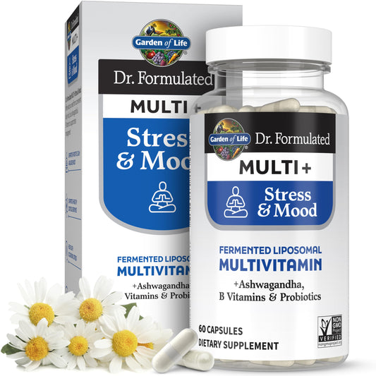 Multivitamínico Dr. Formulado para estrés y ánimo - paquete de 60 cápsulas
