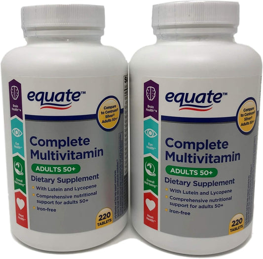 multivitamínico equate 50+ botella