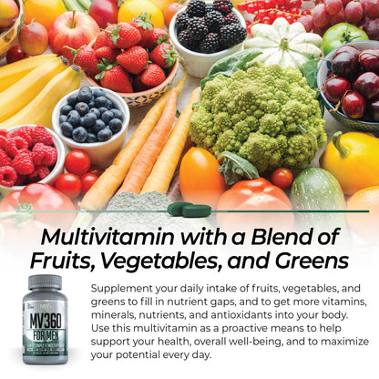 Multivitamínico con frutas y vegetales para energía