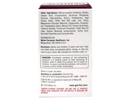 Multivitamínico Geritol soporte inmunológico y energía