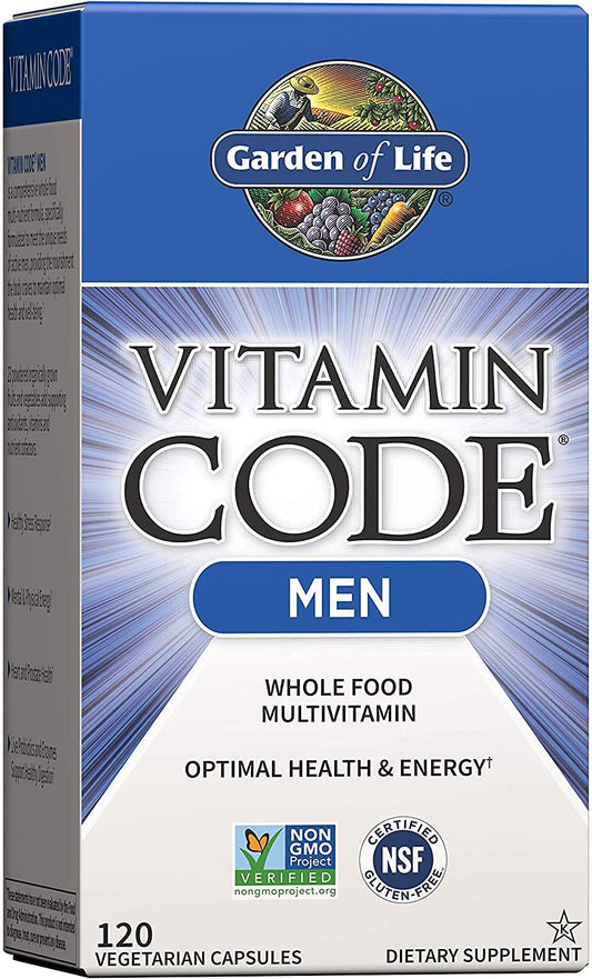 Caja del multivitamínico para hombres Garden of Life.