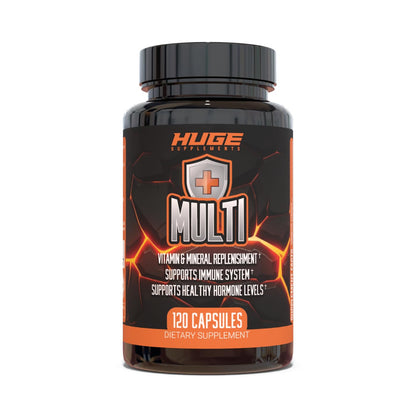 Botella de multivitamínico Huge Multi para hombres con 120 cápsulas