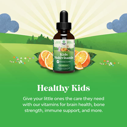 Multivitamínico infantil con vitaminas esenciales y sin alérgenos.